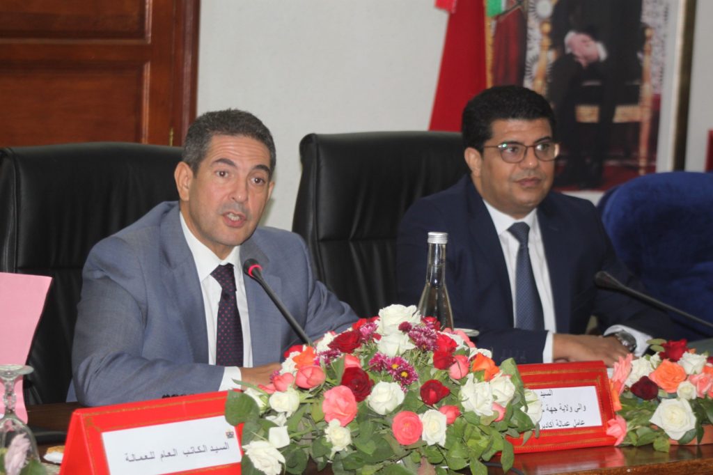 الوالي امزازي يدشن عمله الترابي بحضور أشغال مجلس عمالة أكادير إدوتنان