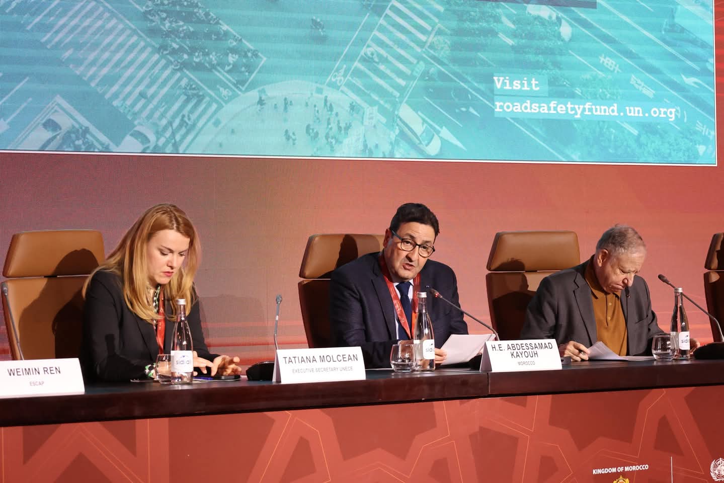 عبد الصمد قيوح  ، وزير النقل واللوجيستيك يشارك في أشغال منتدى المانحين وورشة الاستثمار الخاصة بصندوق الأمم المتحدة للسلامة على الطرق