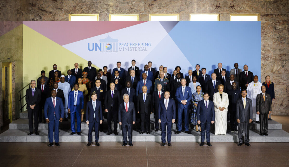 UN Peacekeeping Ministerial 2025. Arrival. Family Photo. Berlin, 13.05.2025. Fotografiert im Auftrag des Auswaertigen Amtes
