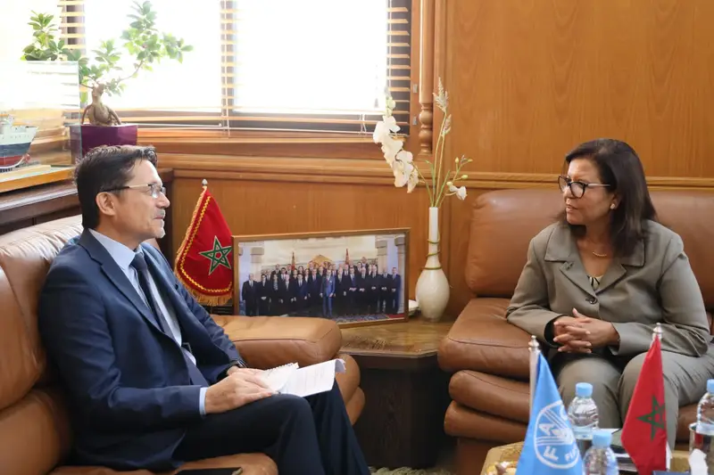 الدرويش تستقبل الممثل الجديد لمنظمة الأمم المتحدة للأغذية والزراعة بالمغرب