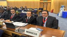 عبدالصمد قيوح وزير النقل واللوجيستيك يشارك في افتتاح أشغال الدورة الرابعة والثلاثين لجمعية المنظمة البحرية الدولية المقامة بلندن. 