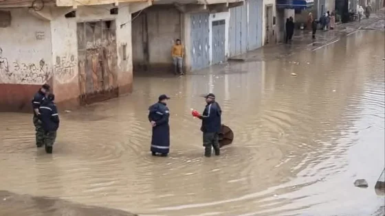 القصر الكبير .. الجهود متواصلة لحماية الأحياء السكنية المهددة بالفيضانات نتيجة ارتفاع منسوب وادي اللوكوس