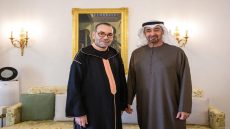 الرباط: الشيخ محمد بن زايد يستقبل جلالة الملك محمد السادس في لقاء أخوي