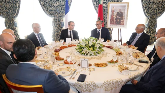 جلالة الملك يقيم مأدبة غداء على شرف الوزير الأول الفرنسي والوفد المرافق له ترأسها السيد أخنوش